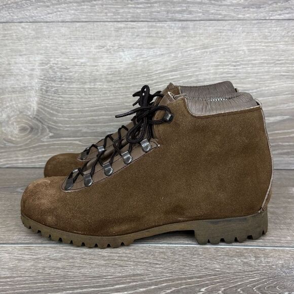 Dunham Tyroleans Men’s Sz 6.5M Brown Suede Vtg Vibram Mountaineering Hiking Boot - Picture 3 of 12